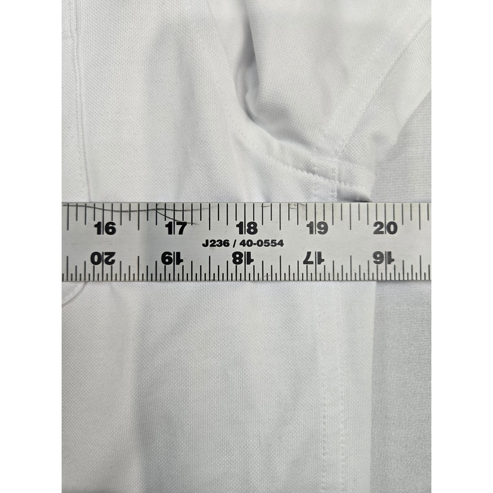 VRST Mens SS Button Up Shirt Pure White Short Sleeve Performance Stretch Medium - Picture 4 of 5